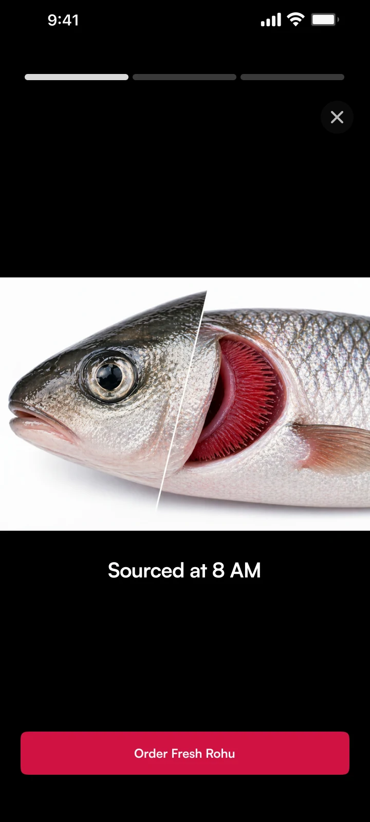 Close-up fish photograph showing the eyes and gills